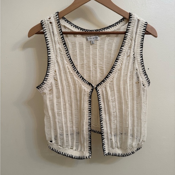 Anthro Moon River White Knit Maxi Skirt Set - Picture 6 of 12